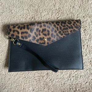 Leopard wristlet